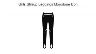 Girls Stirrup Leggings Monotone Icon In Powerpoint Pptx Png And Editable Eps Format