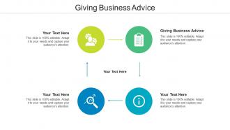 Giving business advice ppt powerpoint presentation icon introduction cpb