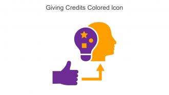 Giving Credits Colored Icon In Powerpoint Pptx Png And Editable Eps Format