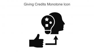 Giving Credits Monotone Icon In Powerpoint Pptx Png And Editable Eps Format