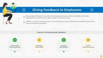 Giving Feedback To Employees Training Ppt