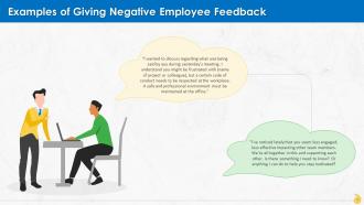 Giving Negative Feedback To Employee Training Ppt
