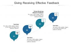 Giving receiving effective feedback ppt powerpoint presentation summary graphics template cpb