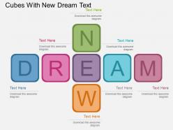Gj cubes with new dream text flat powerpoint design