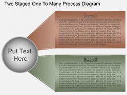 Gj two staged one to many process diagram powerpoint template