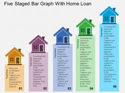 Gk five staged bar graph with home loan flat powerpoint design