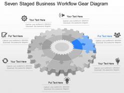 gk Seven Staged Business Workflow Gear Diagram Powerpoint Template