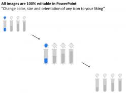 Gl four test tubes with icons powerpoint template