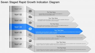 Gl seven staged rapid growth indication diagram powerpoint template