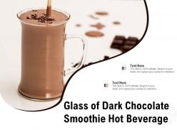 Glass of dark chocolate smoothie hot beverage
