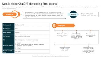 Glimpse About ChatGPT As AI Details About ChatGPT Developing Firm OpenAI ChatGPT SS V