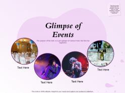 Glimpse of events organized n131 powerpoint presentation grid