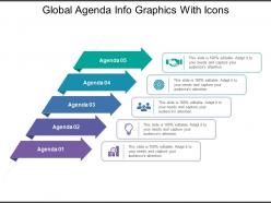 Global agenda info graphics with icons