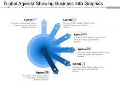 Global agenda showing business info graphics
