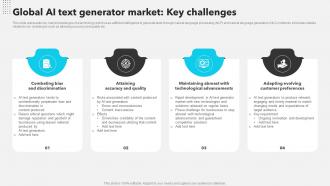 Global AI Text Generator Market Key Challenges AI Copywriting Tools AI SS V