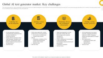 Global AI Text Generator Market Key Challenges AI Text To Image Generator Platform AI SS V