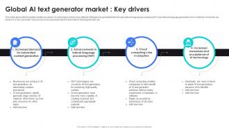 Global AI Text Generator Market Key Drivers AI Content Generator Platform AI SS V
