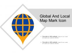 Global and local map mark icon
