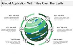 Global application with titles over the earth
