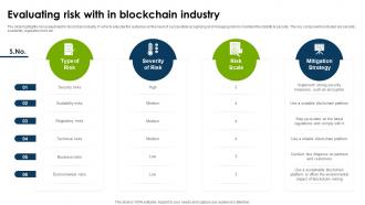 Global Blockchain Industry Evaluating Risk With In Blockchain Industry IR SS