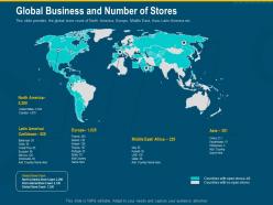 Global business and number of stores iglobal location ppt slides design ideas