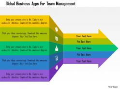 Global business apps for team management flat powerpoint design