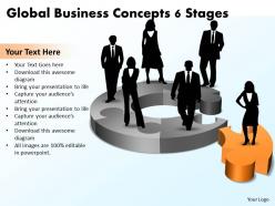 Global business concepts 6 stages powerpoint templates ppt presentation slides 812