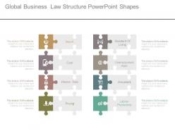 Global business law structure powerpoint shapes