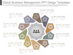 Global business management ppt design templates