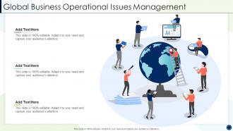 Global business operational issues management