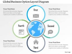 Global business option layout diagram flat powerpoint design