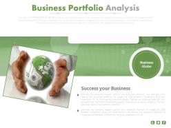 Global business portfolio analysis flat powerpoint design