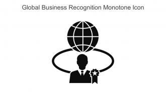 Global Business Recognition Monotone Icon In Powerpoint Pptx Png And Editable Eps Format