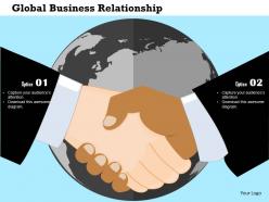 Global business relationship flat powerpoint design