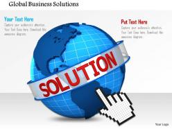 Global business solutions image graphics for powerpoint