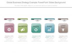 Global business strategy example powerpoint slides background