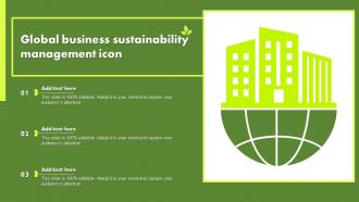 Global Business Sustainability Management Icon