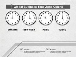 Global business time zone clocks