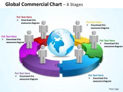 Global commercial chart 6 stages powerpoint diagrams presentation slides graphics 0912