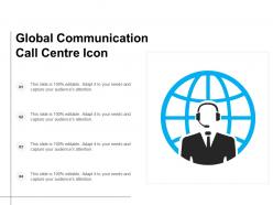 Global communication call centre icon