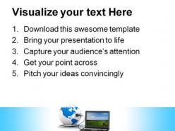Global communication computer powerpoint templates and powerpoint backgrounds 0411