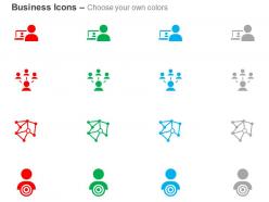Global communication cycle network target selection ppt icons graphics
