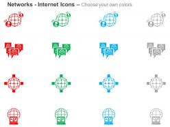 Global computer internet networking ppt icons graphics