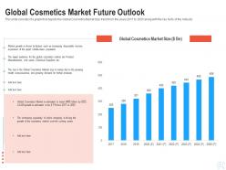 Global Cosmetics Market Future Outlook Raise Start Up Funding Angel Investors Ppt Slides