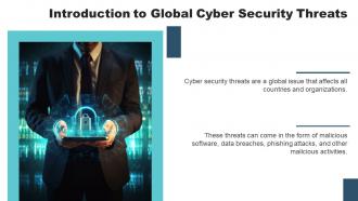 Global Cyber Security Threats powerpoint presentation and google slides ICP Customizable Content Ready