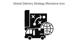 Global Delivery Strategy Monotone Icon In Powerpoint Pptx Png And Editable Eps Format