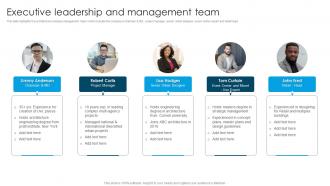 Global Design And Architecture Firm Executive Leadership And Management Team