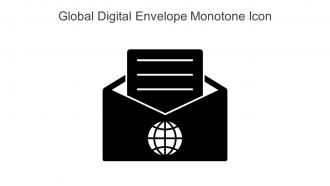 Global Digital Envelope Monotone Icon In Powerpoint Pptx Png And Editable Eps Format