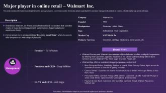 Global E Commerce Industry Outlook Major Player In Online Retail Walmart Inc IR SS