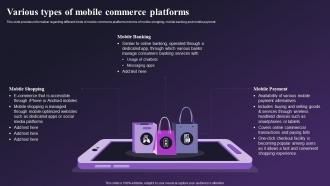 Global E Commerce Industry Outlook Various Types Of Mobile Commerce Platforms IR SS